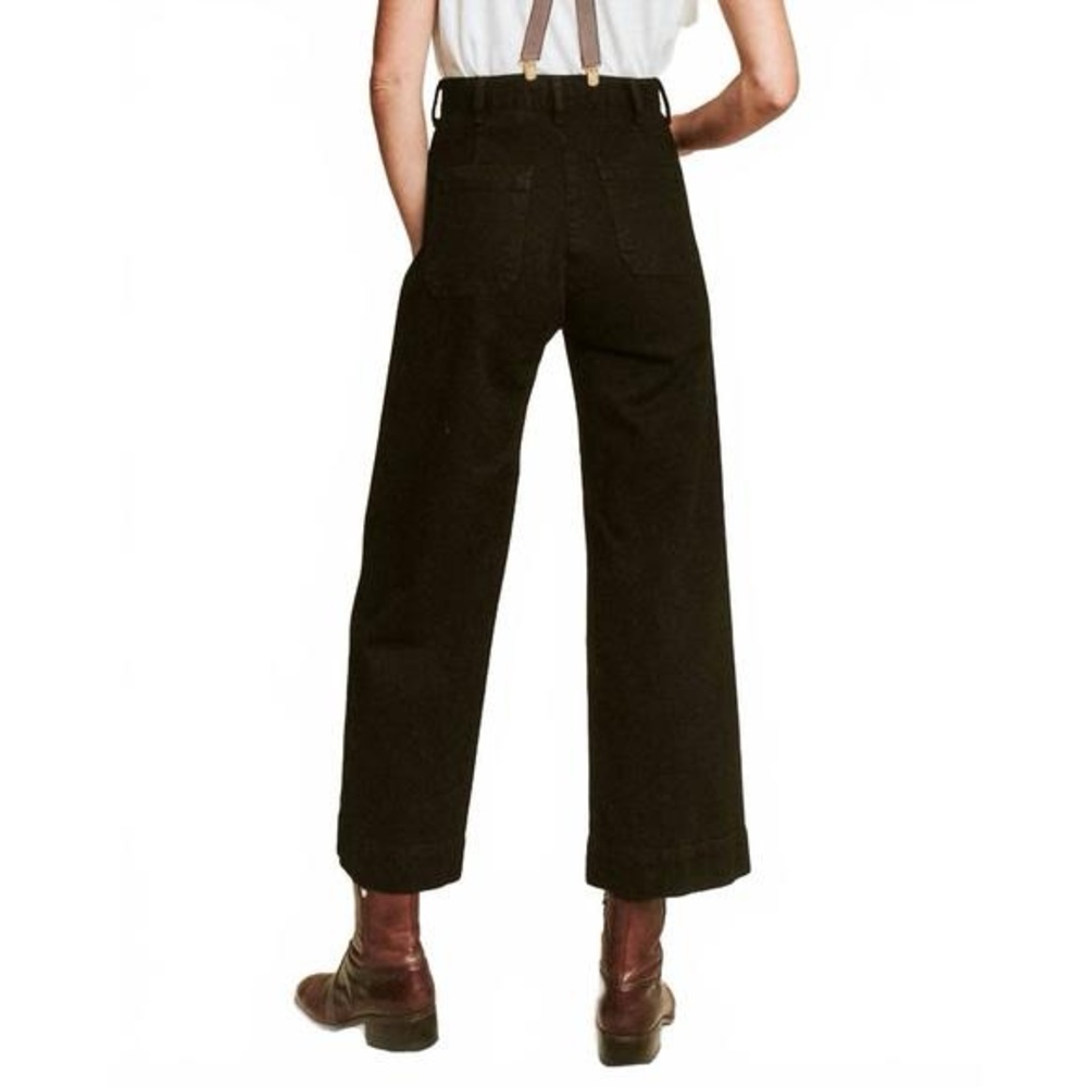 NWOT The Great The Seafair High Rise Wide Leg Jean in Carbon Black Size 29 - Picture 3 of 9